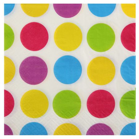 serviette papier plis pois couleur fete amusement decoration table 2 
