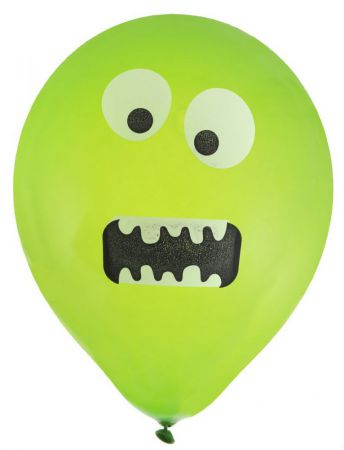 ballon baudruche yeux rigolo vert amusement fete anniversaire 
