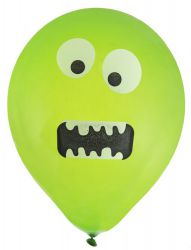ballon baudruche yeux rigolo vert amusement fete anniversaire