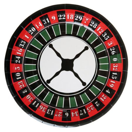 assiette poker carton jetable anniversaire fete casino chance ronde plastique sx deco santex magasin winn 