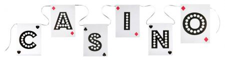 banderole bl poker carton decoration de salle jetable anniversaire fete casino chance plastique sx deco santex magasin win 