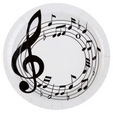 assiette musique table decoration theme noir blanc fete ceremonie 2