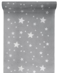 chemin table decoration fete ceremonie etoiles noel nappe 12