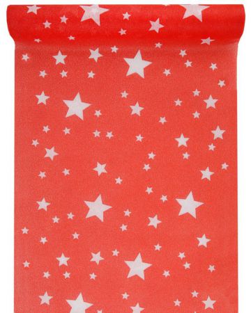 chemin table decoration fete ceremonie etoiles noel nappe  