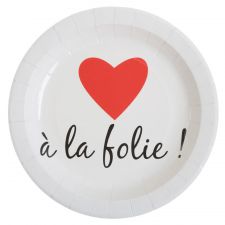 assiette carton rond serviette chemin table coeur valentin saint mariage gobelet boire fete ceremonie salle decoration table etoile theme 5