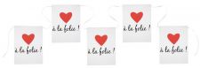 banderole libre or marque invite pique bois gobelet assiette carton rond serviette chemin table coeur valentin saint mariage gobelet boire fete ceremonie sall