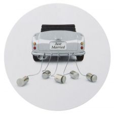 sticker voiture marque place jeune marie theme mariage fete ceremonie ambiance coeur tirelire decoration invite convive