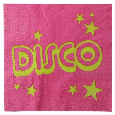 serviette disco theme fete ceremonie table decoration 