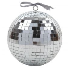 boule verre disco facettes tenture plastique brillant mat serviette disco theme fete ceremonie table decoration
