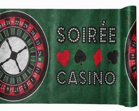 70457 10 vert fete ceremonie poker set table decoration couleur ami amisement  