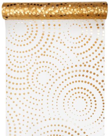 4447 3 orline pois rond chemin table decoration fete ceremonie invite salle or argent pas cher beau 