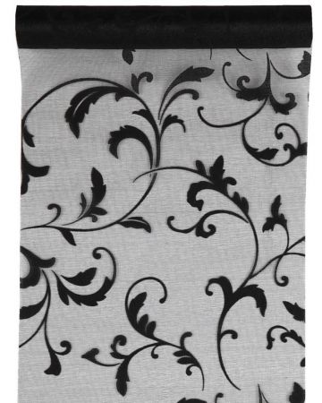 70140 11 noirarabesque pois metallise deco table decoration fete ceremonie invite salle or argent pas cher beau 
