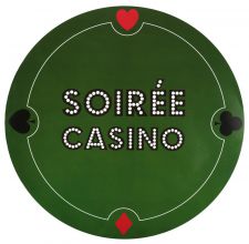 70289 10 vert fete ceremonie poker set table decoration couleur ami amisement