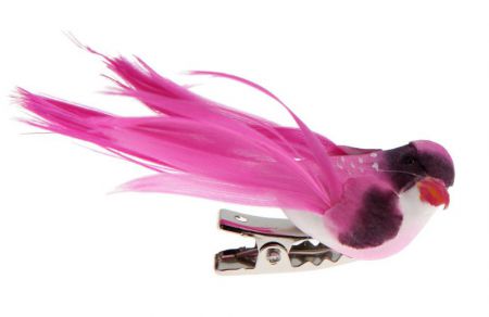 3887 15 fuchsia decoration oiseau plume fete salle 