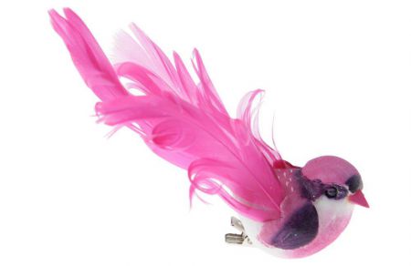 3888 15 fuchsiadecoration oiseau plume fete salle 