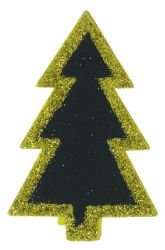 fete ceremonie decoration salle table marque place table paillette sapin ardoise 15