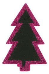 fete ceremonie decoration salle table marque place table paillette sapin ardoise 1