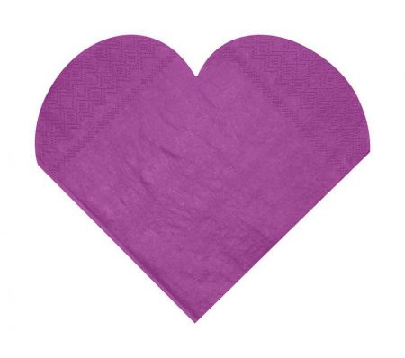 serviette coeur ceremonie fete decoration table salle couleur papier 6 