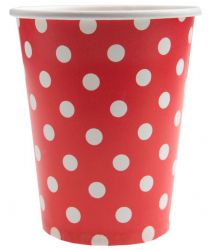 fete ceremonie decoration salle table gobelet carton boire pois couleur 17