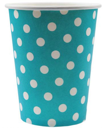 fete ceremonie decoration salle table gobelet carton boire pois couleur 18 