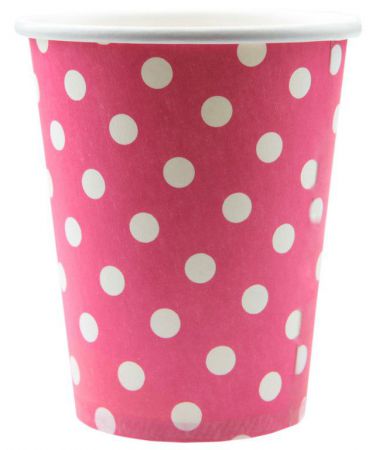 fete ceremonie decoration salle table gobelet carton boire pois couleur 1 