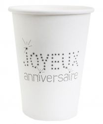 gobelet anniversaire joyeux carton decoration salle table fete ceremonie invite 12