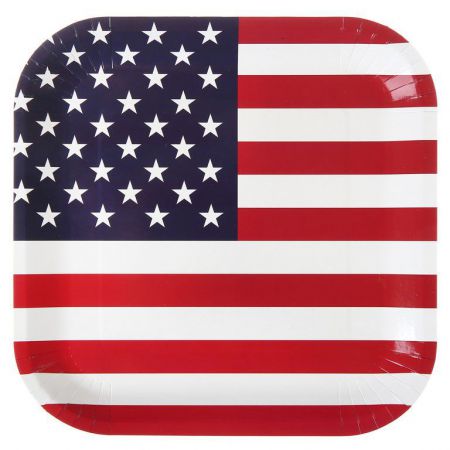 assiette theme amerique etoile decoration salle table fete 2 