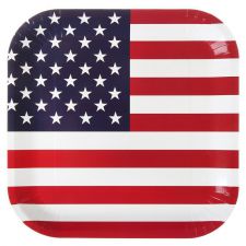 assiette theme amerique etoile decoration salle table fete 2