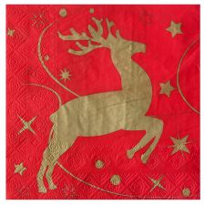 serviettes papier theme rennes couleur decoration table salle 1