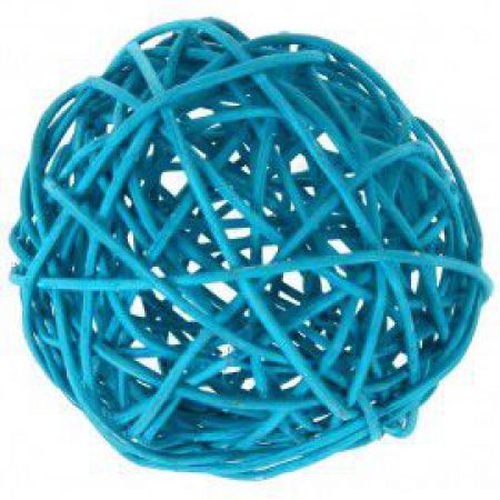 boules rotin turquoise 9 cm les 4 