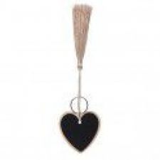 788na porte cle ardoise coeur 6pcs