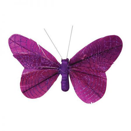 papillon scintillant aubergine 