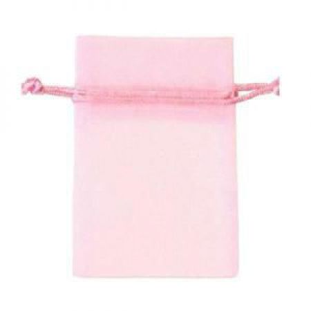 lot de 10 sachet organza rose bijoux dragee 