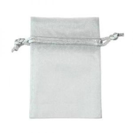lot de 10 sachet organza gris bijoux dragee 