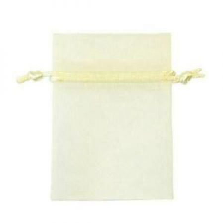 5 sachet organza bijoux pochette cadeau ivoire 