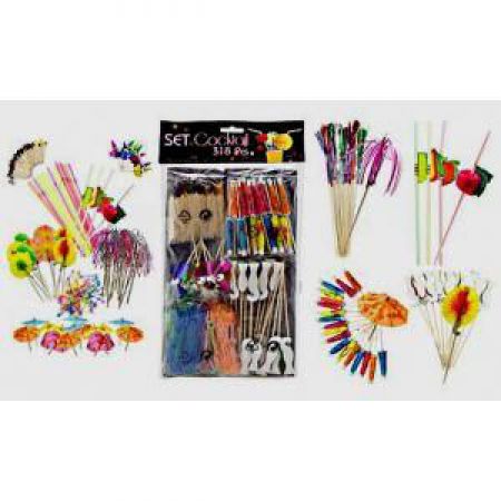 set cocktail deco 318 piece 