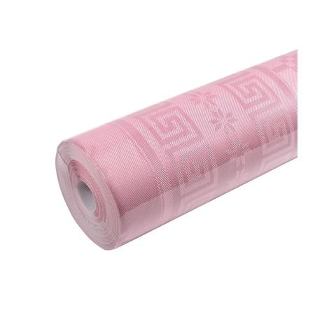 nappe rose clair damassee de 1 5 x 6m 