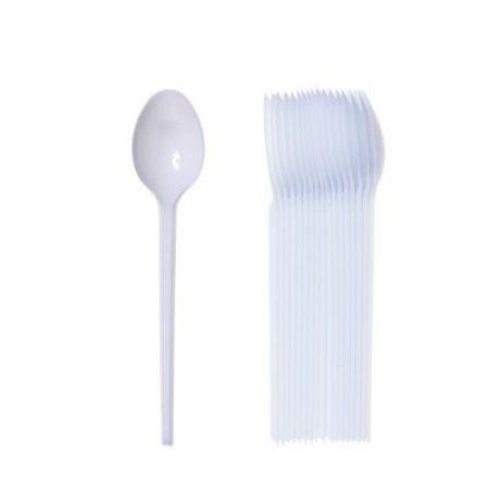 157bl cuilliere a soupe plastique blanche 20 pieces 