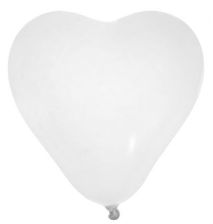 ballon de baudruche coeur uni blanc 
