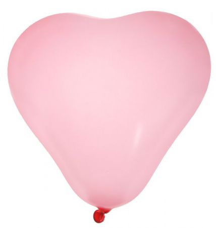 ballon de baudruche coeur uni rose 