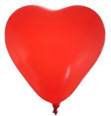 ballon de baudruche coeur uni rouge