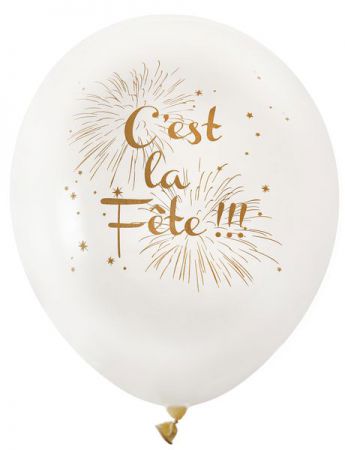 ballon de baudruche c est la fete blanc 