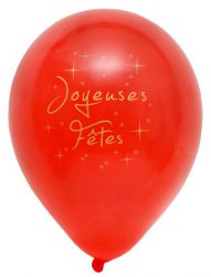 ballon de baudruche joyeuses fetes rouge