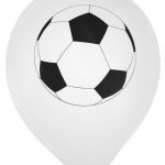 mini3 ballon de baudruche foot noir et blanc 