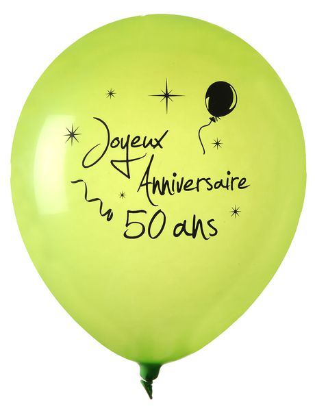 Ballon Anniversaire Chic 50 ans Vert
