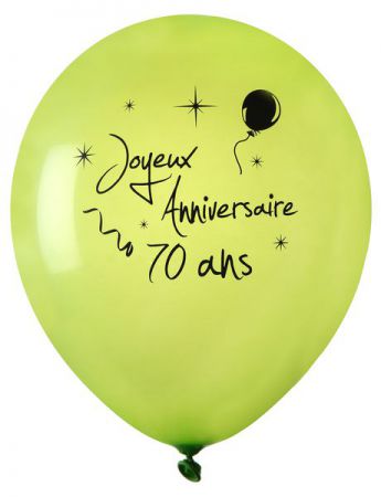 Ballon Anniversaire Chic 70 Ans Vert Top Fete