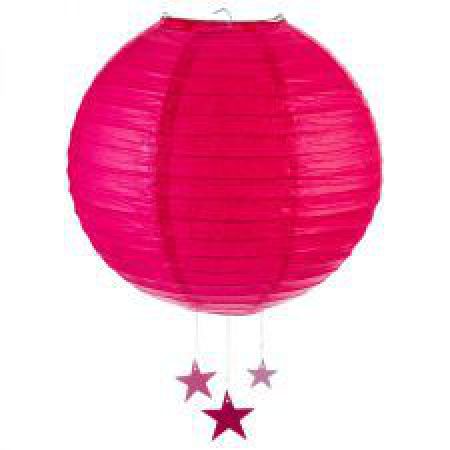 lanterne rouge unie etoile decoration salle 