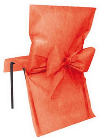 housse de chaise avec noeud rouge 