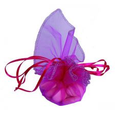 sac magique fushia tirette 10pcs anniversaire communion mariage fete feudartifice cotillons 