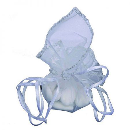 sac magique blanc tirette 10pcs anniversaire communion mariage fete feudartifice cotillons 